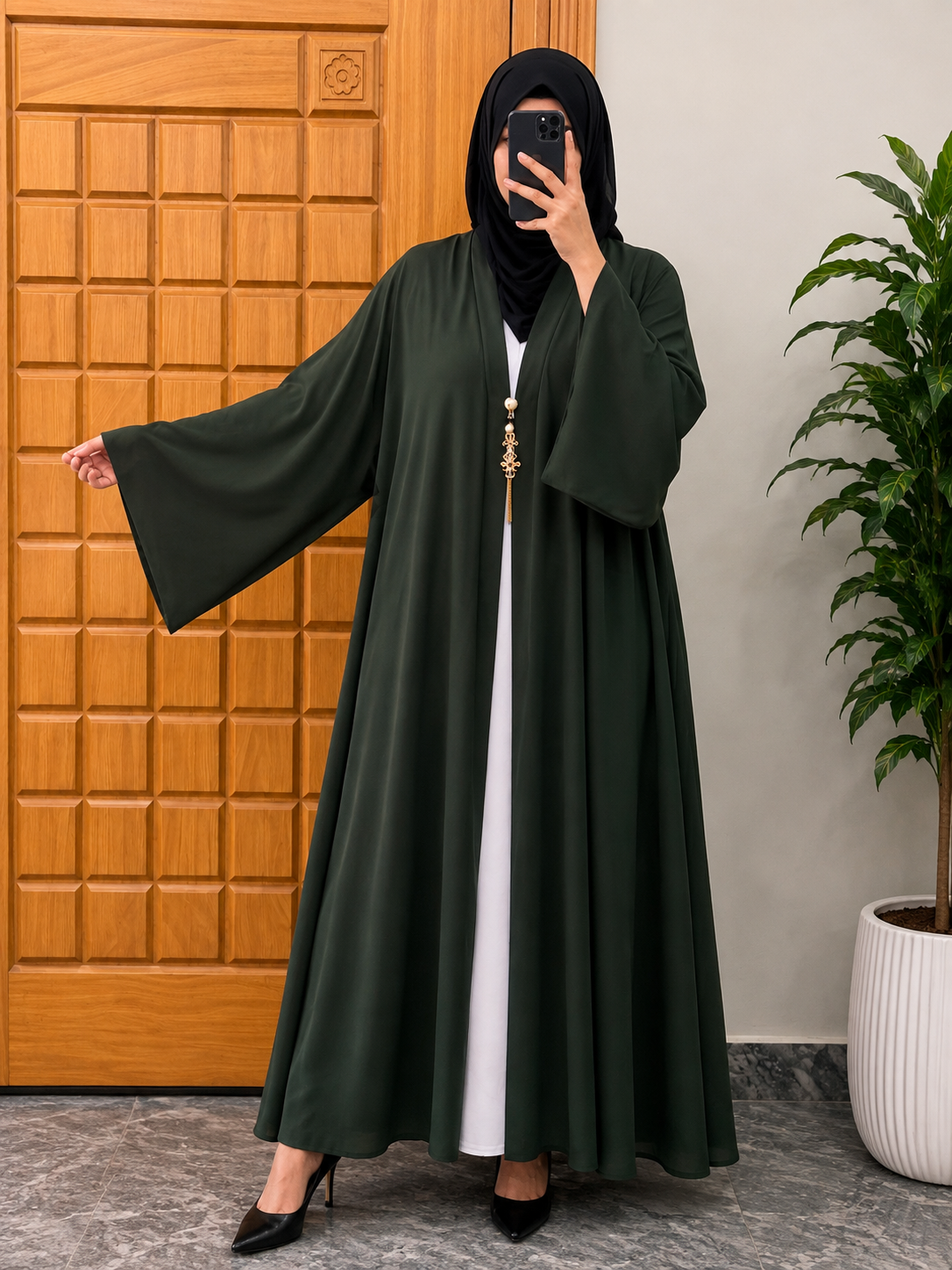 Andaaz Forest Green Abaya